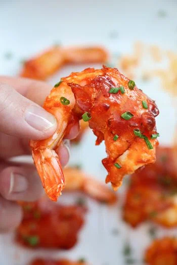 Barbecue Bacon Wrapped Shrimp
