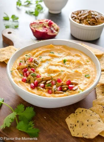 Butternut Squash Hummus with Spiced Pepitas