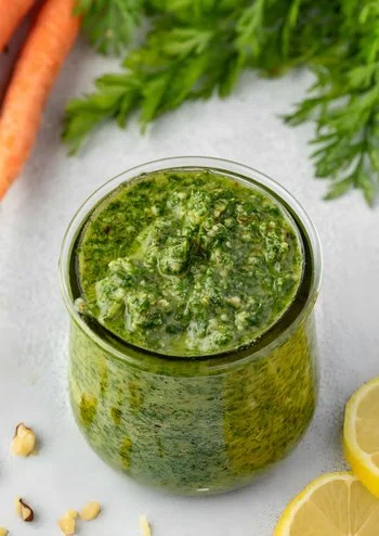 Carrot Top Pesto