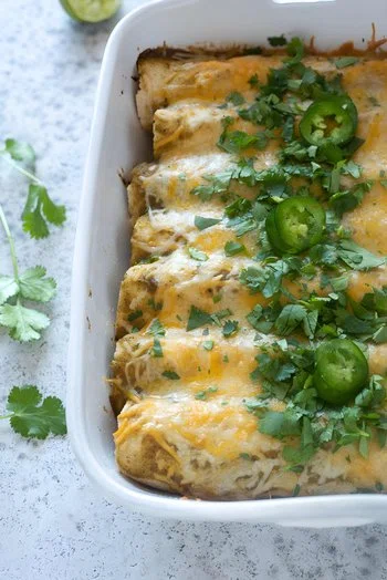Green Enchiladas with Ground Turkey