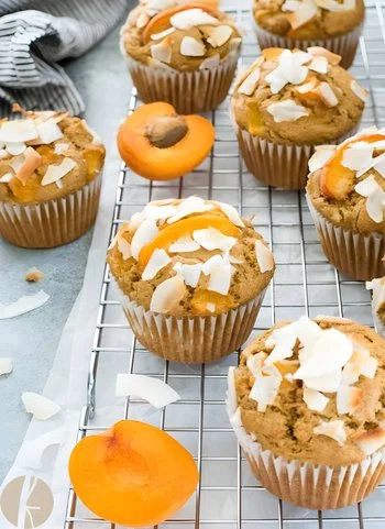 Fresh Apricot Coconut Muffins