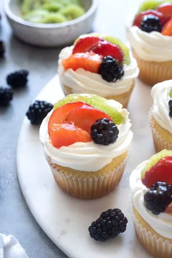 Fruit Tart Vanilla Cupcakes