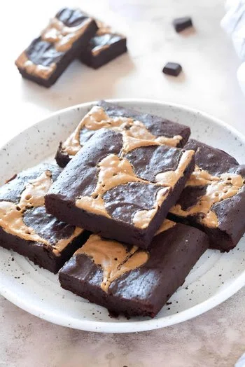 Fudgy Peanut Butter Brownies