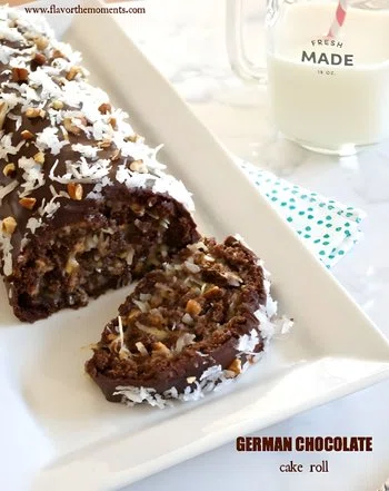 German Chocolate Cake Roll