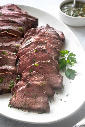 Grilled Tri Tip Roast with Santa Maria Rub & Chimichurri Sauce