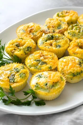 Mini Crustless Broccoli Quiche