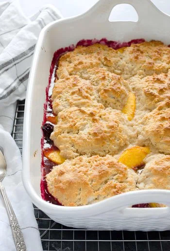 Peach Blackberry Cobbler
