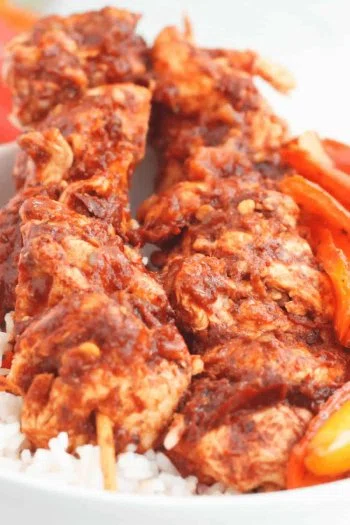 Chipotle Oven Chicken Kabobs