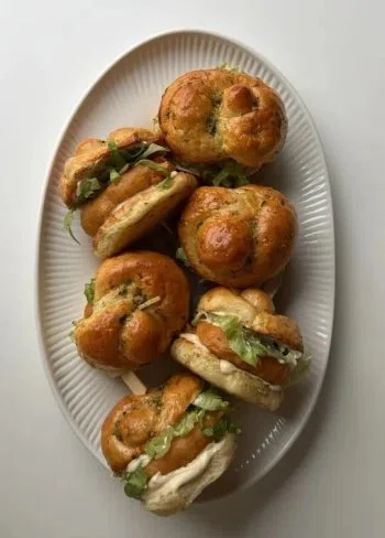 Garlic Knot McChicken Sliders