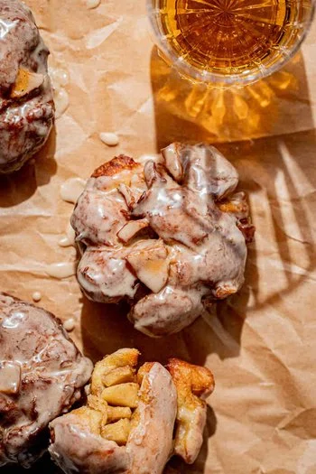 Boozy Bourbon Apple Fritters