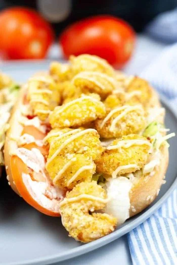 Air Fryer Shrimp Po Boy Sandwich