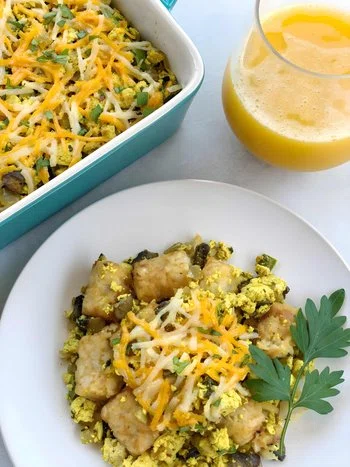 Tofu Scramble Tater Tot Casserole
