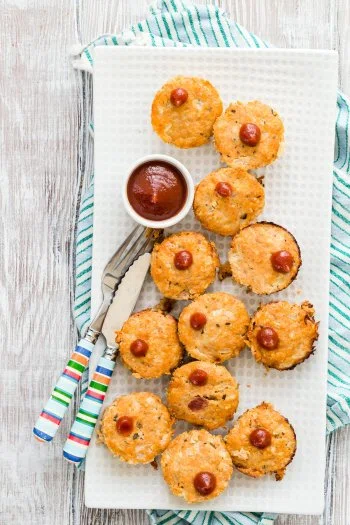 Chicken Parmesan Meatloaf Bites