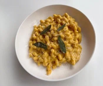 Cheesy Butternut Squash Pasta with Sage