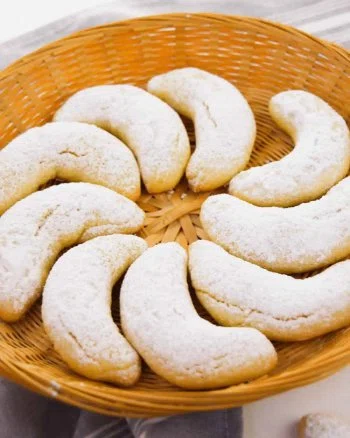 Crescent Almond Flavored Cookies