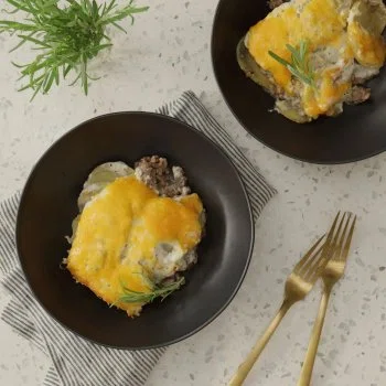 Ground Beef and Potato Gratin