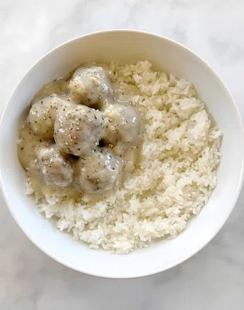 Meatballs and Rice