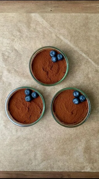 Chocolate Pudding with Boiled Eggs