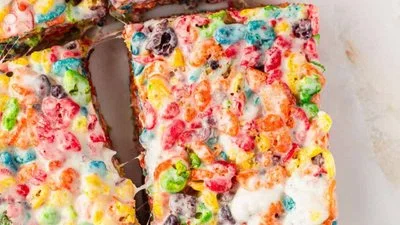 Small Batch Marshmallow Fruity Pebbles Treats