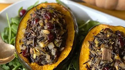 Celebration Wild Rice-Stuffed Acorn Squash