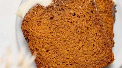 Pumpkin Bread with Cream Cheese Frosting