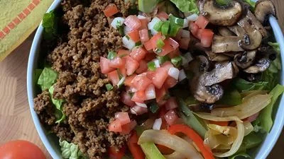 “Beef” Fajita Salads