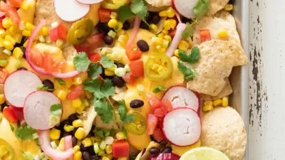 Vegetarian Sheet Pan Nachos