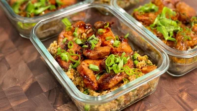 High Protein Chicken Fried Rice Meal Prep