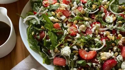 Strawberry & Watermelon Arugula Salad