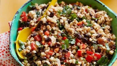 California Style Cauliflower Rice and Beans