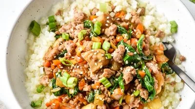 One Serving Vegetable Pork Bowl