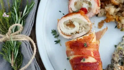 Bacon Wrapped Stuffed Turkey