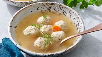 Mini Matzah Ball Soup