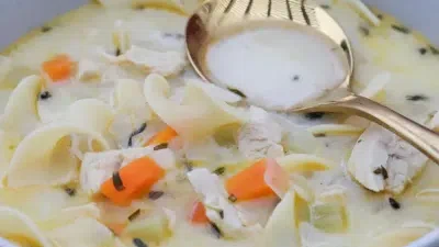 Chicken Noodle Soup with Lemon and Fresh Herbs