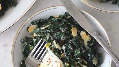 Kale Salad With Greek Yogurt Caesar Dressing