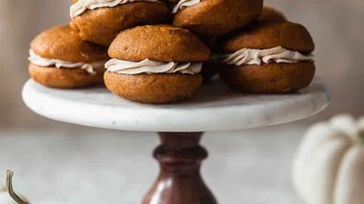 Pumpkin Whoopie Pies With Masala Chai Buttercream