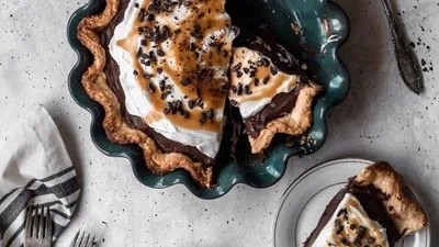 Chocolate Cream Pie + Bourbon Butterscotch