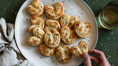 Savory Palmiers With Parmesan & Everything Bagel Spice
