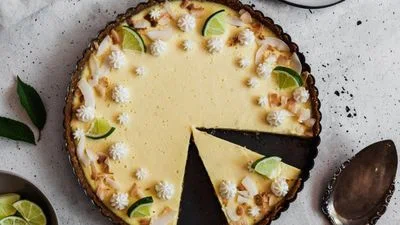 Key Lime Tart With Coconut