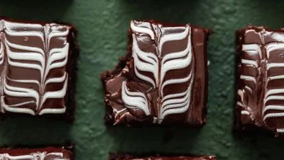 Fudgy Irish Coffee Brownies With Whiskey Ganache