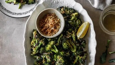 Charred Broccoli With Breadcrumbs & Pecorino