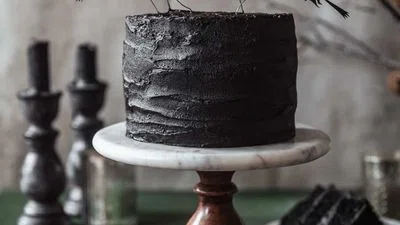 Halloween Black Velvet Cake