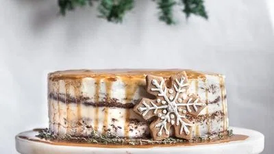 Gingerbread Cake With Orange Buttercream And Bourbon Caramel