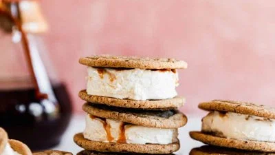 Caramel Coffee Ice Cream Sandwiches