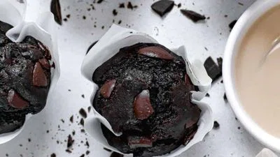 Double Chocolate Tahini Muffins