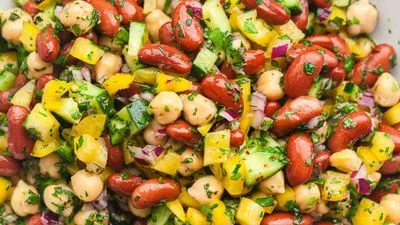 Chickpea and Kidney Bean Salad