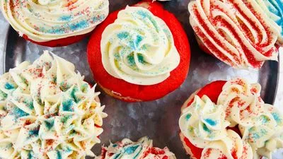 Red White and Blue Cupcakes