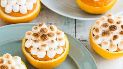 Sweet Potatoes in Orange Cups