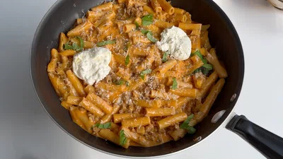 Creamy Sausage Pasta with Burrata