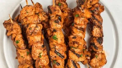 Sticky Chicken on a Stick